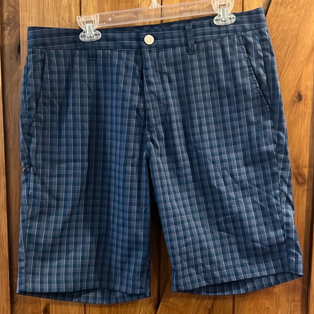 Men's Blue Plaid Shorts